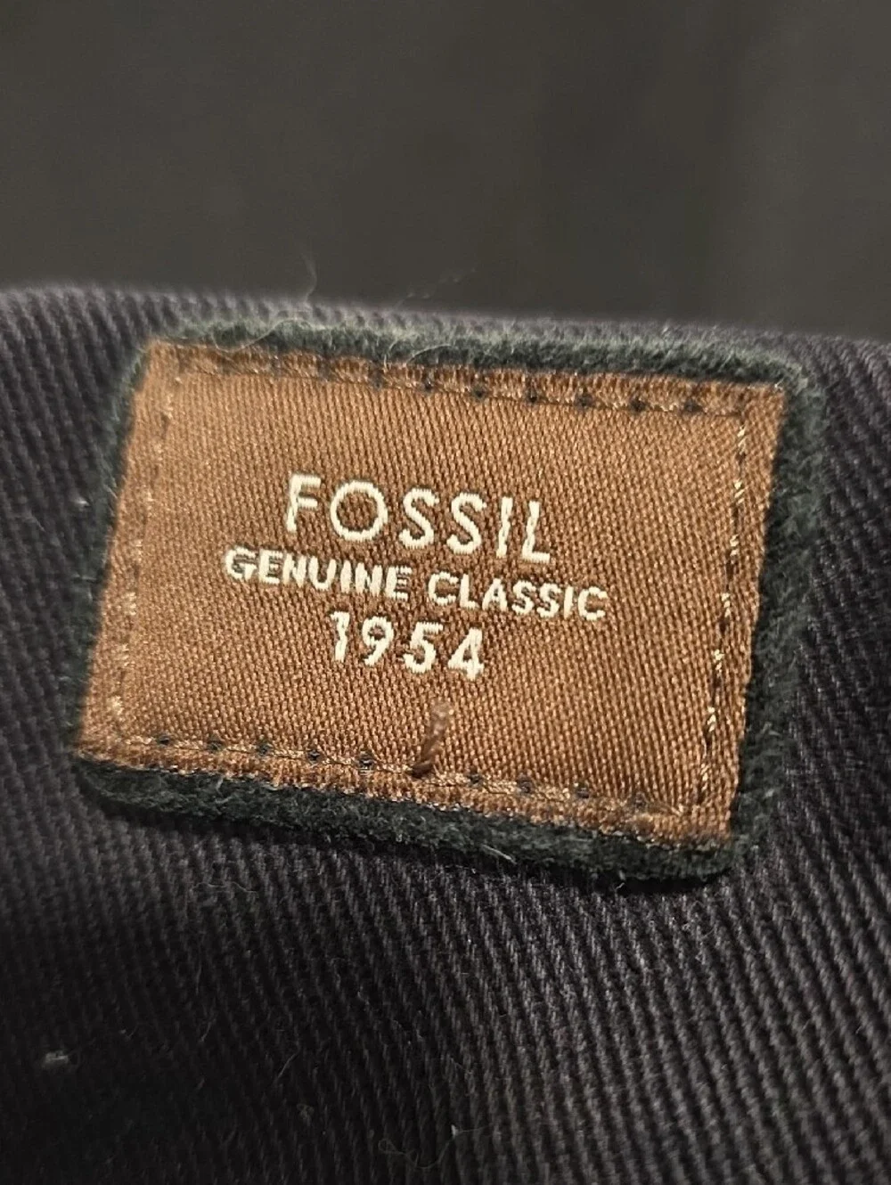 Fossil Black Canvas Hobo Bag with Gold Hardware